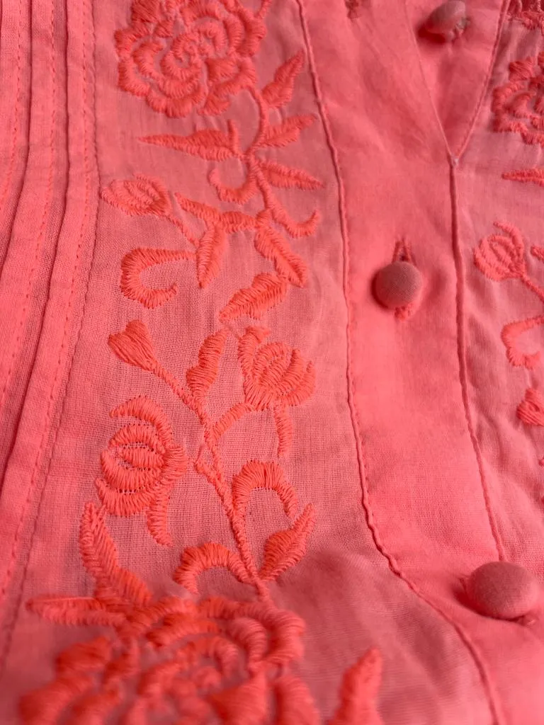 ALICE + OLIVIA Vestido Bordado Fluorescente