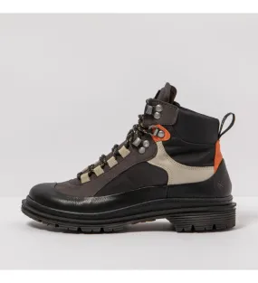 Black leather boots