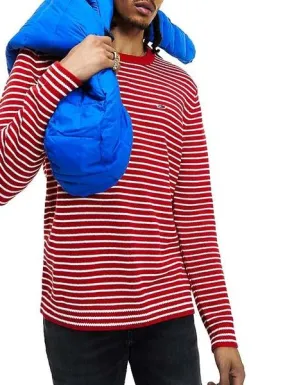 Tommy Hilfiger Red Striped Men's Essential Jersey.